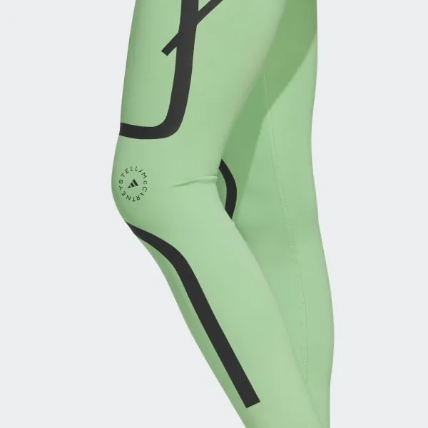 Adidas BY STELLA MCCARTNEY TRUEPACE RUNNING LEGGINGS Athletic Trousers Women's Semi-Shimmer Green-2