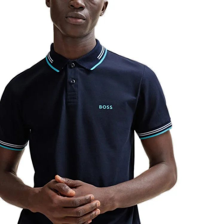 HUGO BOSS Polo Shirts Men Dark Blue-4