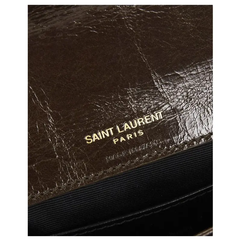 SAINT LAURENT Leather Shoulder Bag Mini Women's Light Musk-5