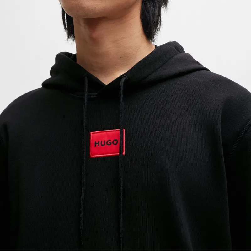 HUGO BOSS Logo Patch Drawstring Hoodie-4