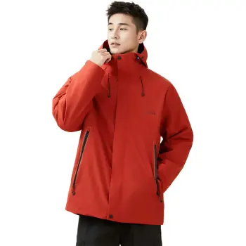 361° Water Resistant Windproof Breathable Warm Windbreaker Jacket Unisex Persimmon Red/Persimmon Red