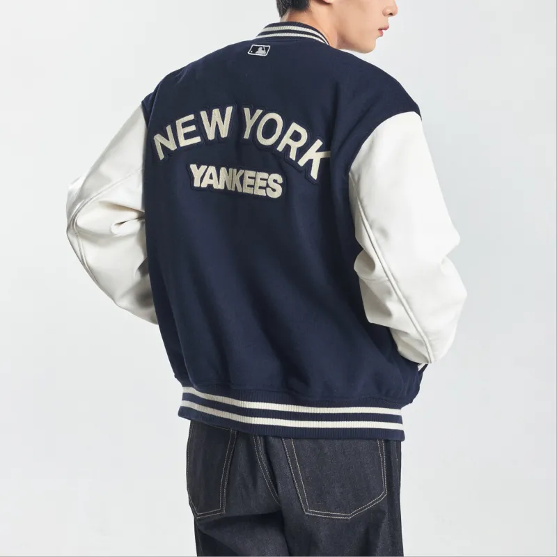 MLB Varsity New York Yankees Jacket Unisex Marine Blue-3