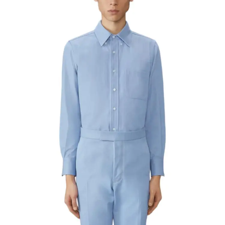 THOM BROWNE RWB stripe Denim Shirt-1