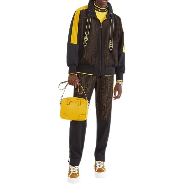 FENDI Casual Pants Men's Yellow Black-2