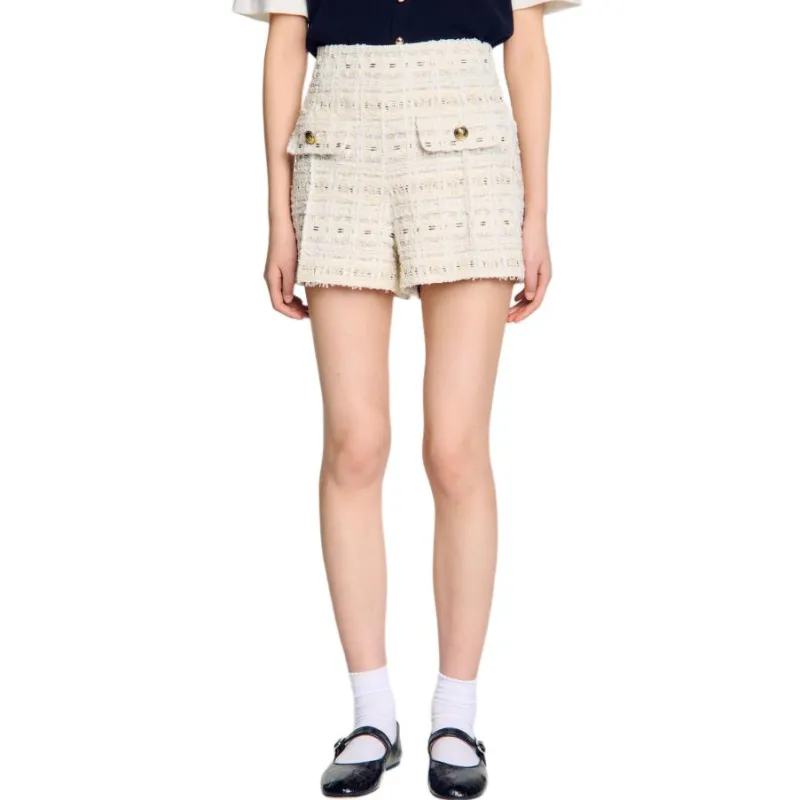 Sandro Tweed Shorts-2