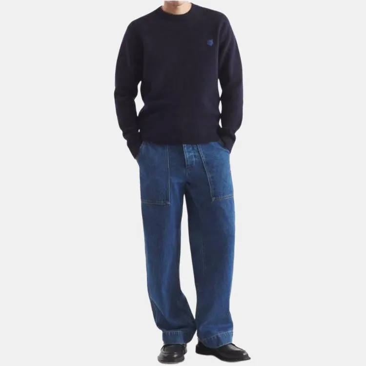 Maison Kitsune Bold Fox Head Patch Knit Jumper-3
