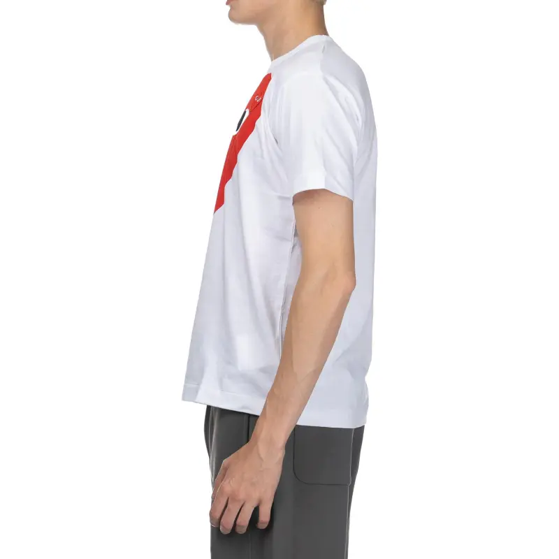 CDG Play T Shirts Unisex White-2