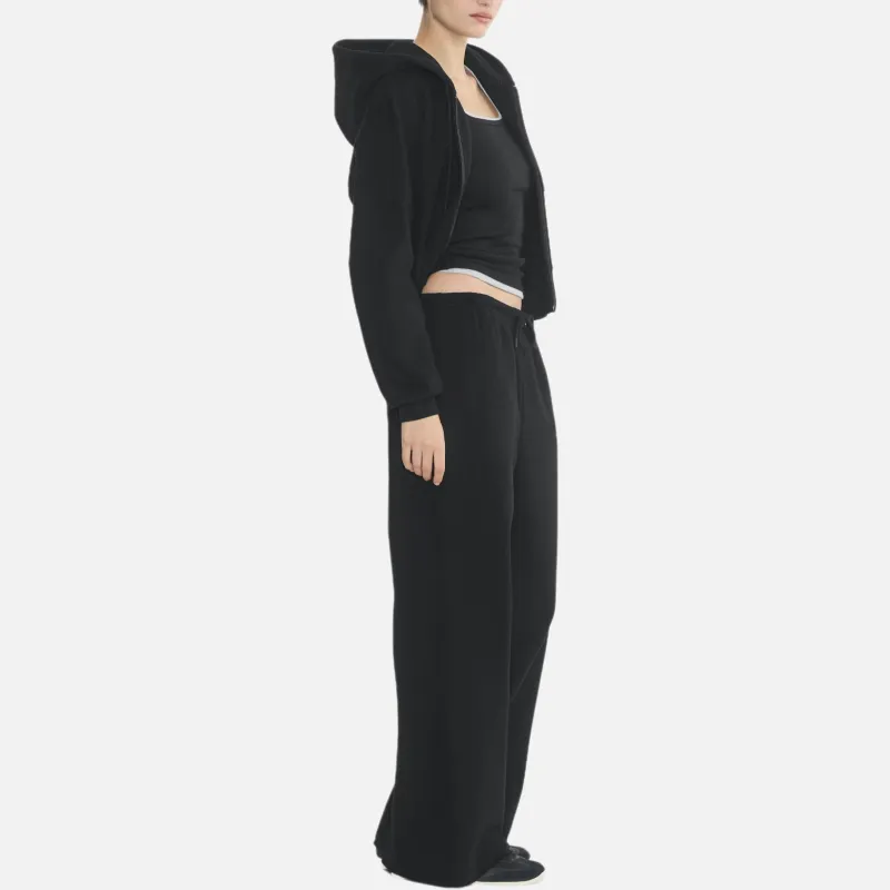 ARITZIA Cozy Sweatfleece Mega FlutterTM Sweatpant Knitted Sweatpants Women's Black-4