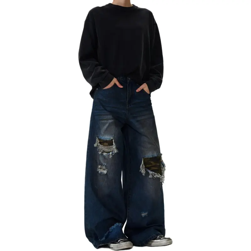 KVIV Jeans Men Vintage Blue -4
