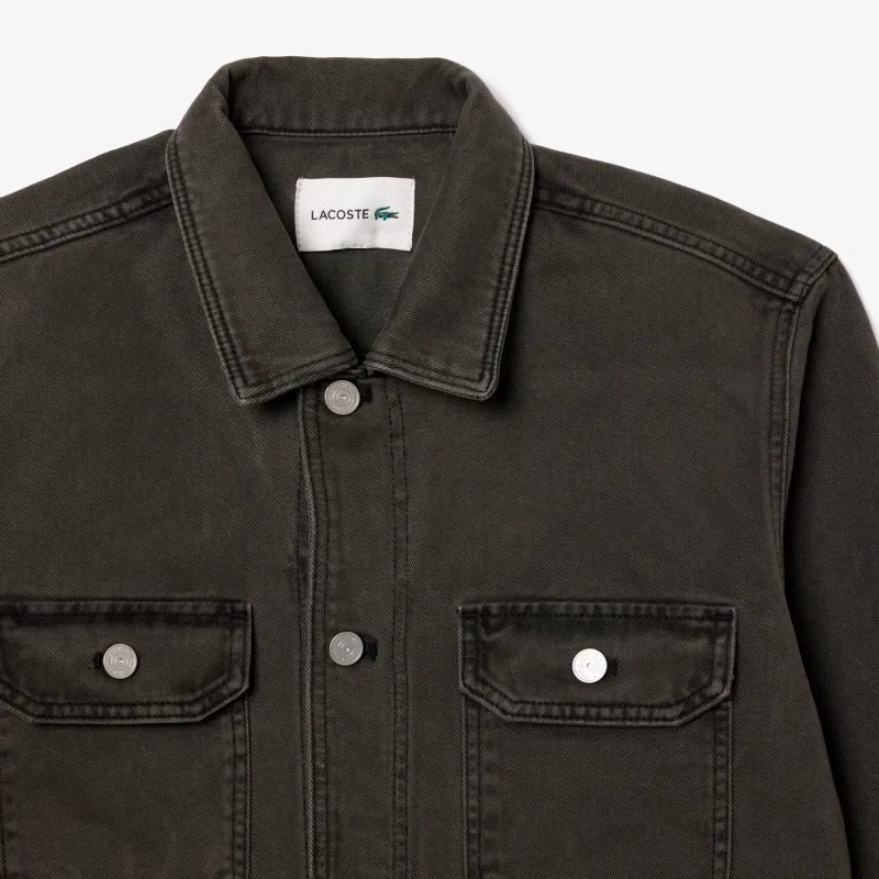 LACOSTE Denim Jacket Men's Black-4