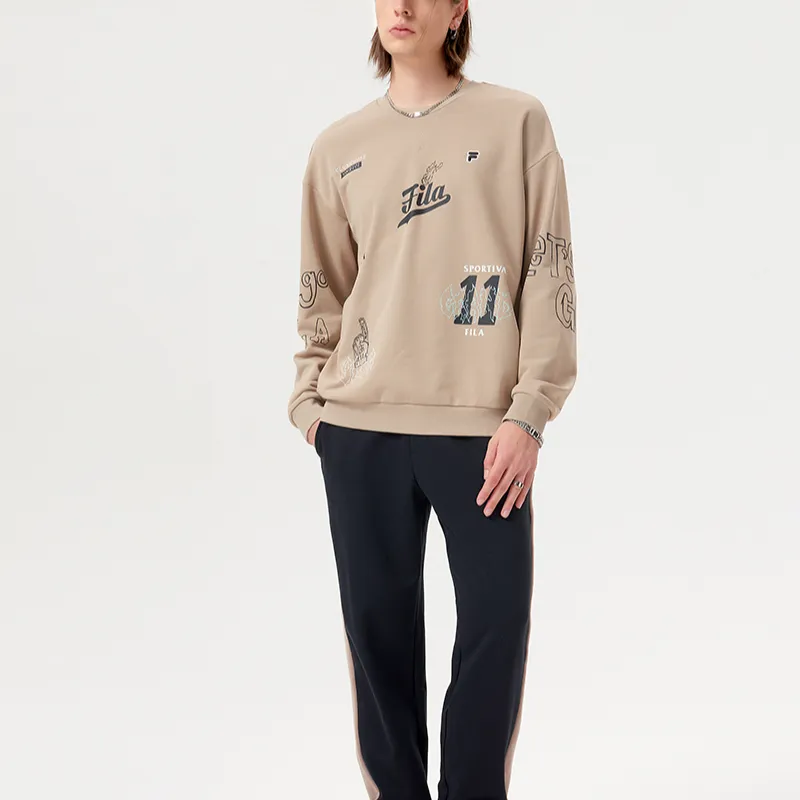 FILA FUSION Sweatshirts Men Antler Khaki-2