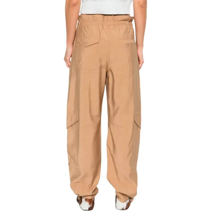 GANNI Pocket Detailed Drawstring Trousers-3