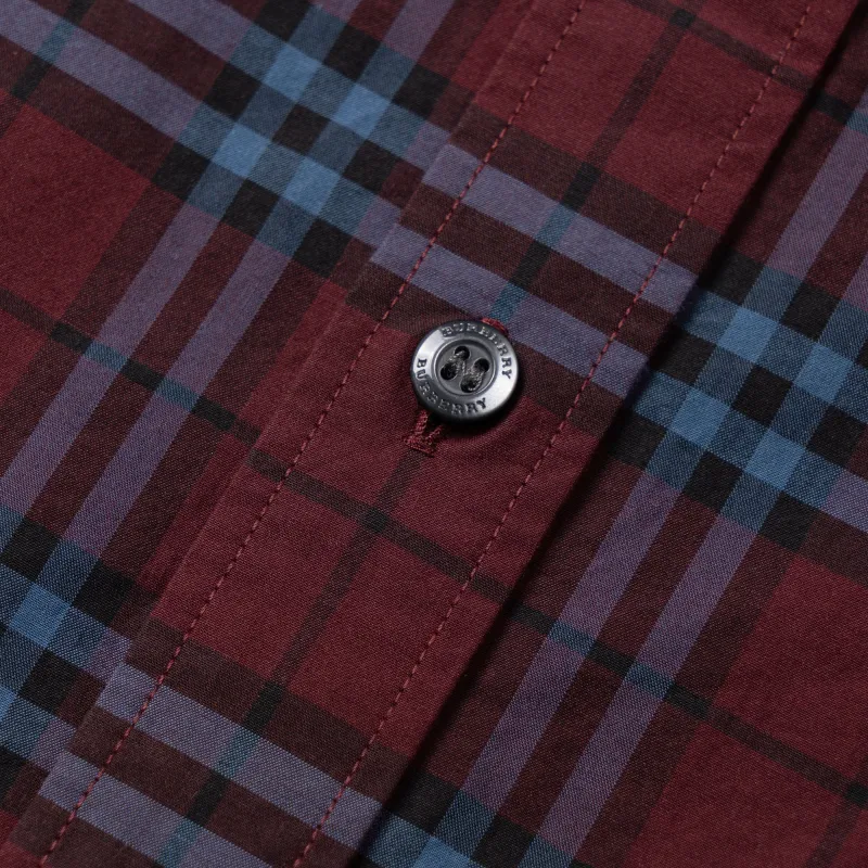 Burberry Shirts Men Red-2