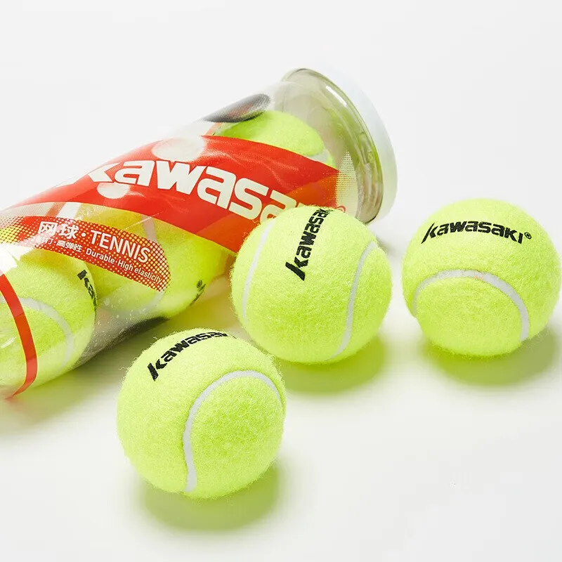Kawasaki KT 81/KT 90 Tennis Balls Synthetic Wool Training Ball Indoor And Outdoor Diameter 65.5 68.5mm Yellow Green-3