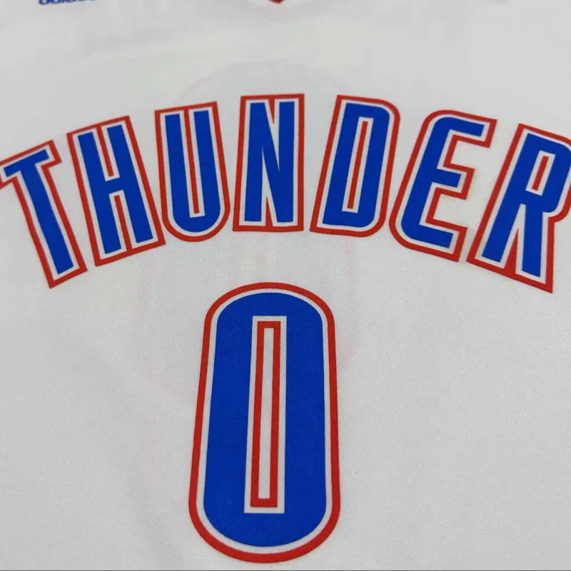 Adidas x NBA Oklahoma Thunder Team Basketball Jersey Unisex White-2