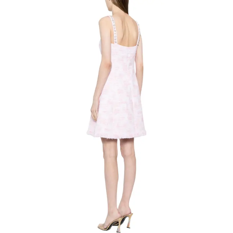 Oscar De La Renta Crystal embellished Tweed Minidress-2