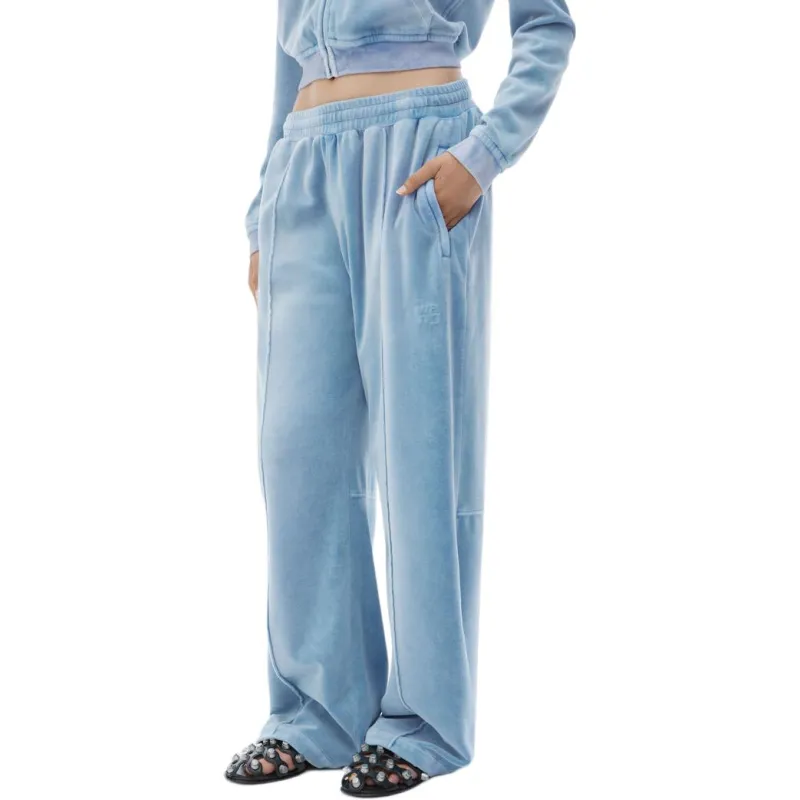 Alexander Wang Crushed Velour Trackpants-1