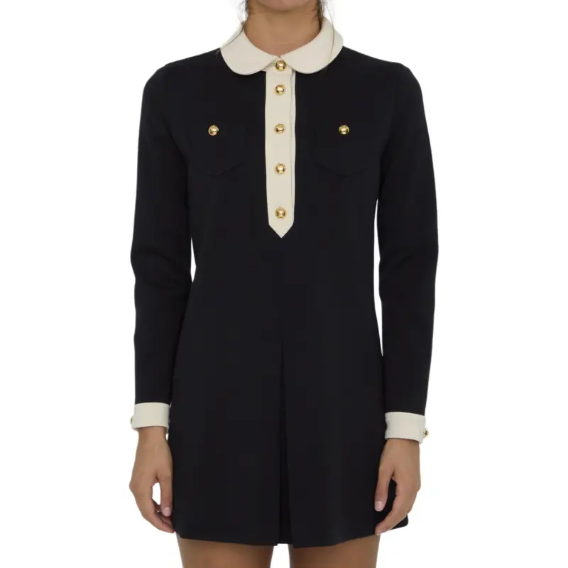 CELINE Mini Trapeze Dress In Wool Jersey-2