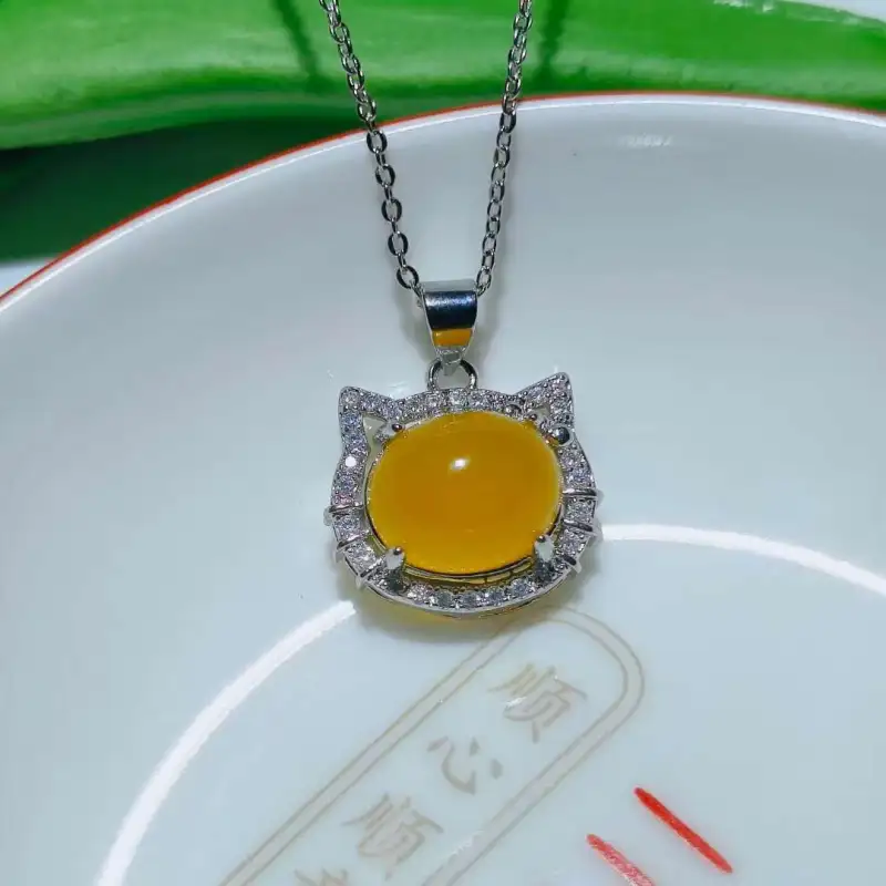 JUNWEN Chalcedony Necklaces Women's-12