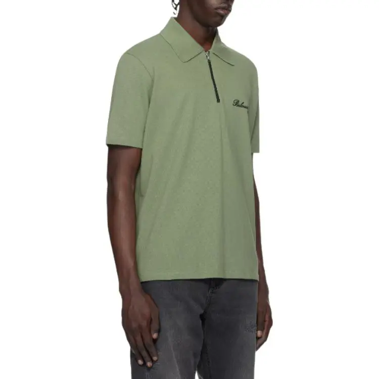 BALMAIN Logo Embroidered Short Sleeved Polo Shirt-2