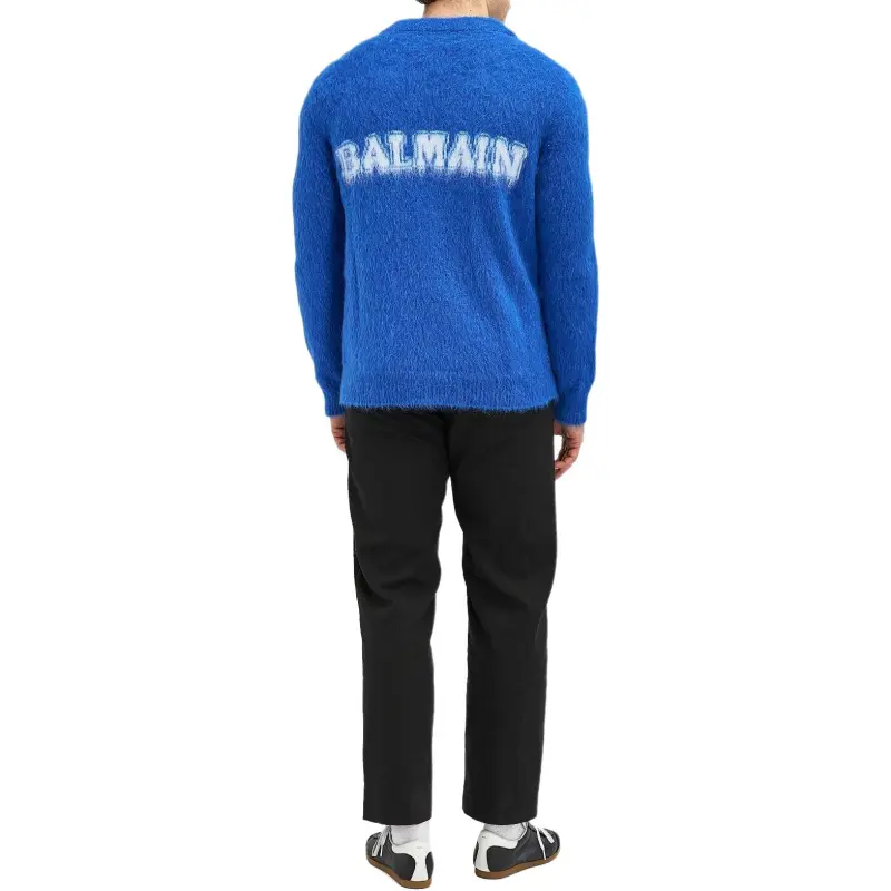 BALMAIN Knitwear Men Blue-2
