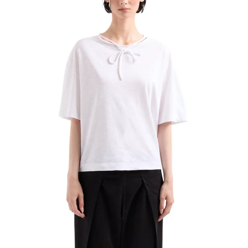 GIORGIO ARMANI Cotton Jersey And Linen T shirt-2