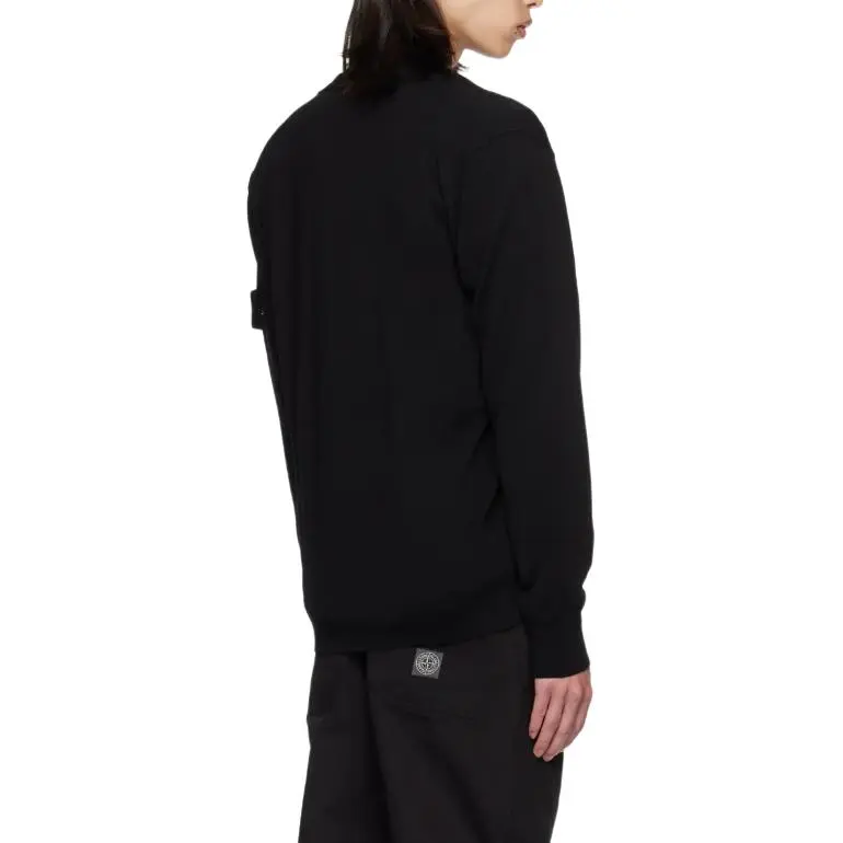 STONE ISLAND Compass badge Wool Cardigan-4