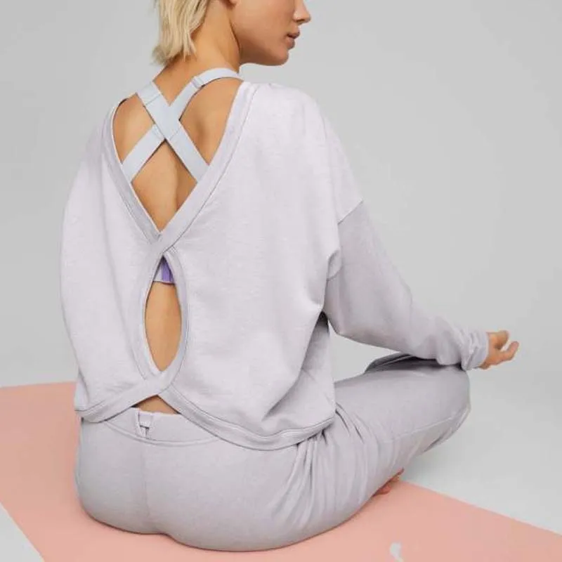 PUMA CREW SWEAT Sweatshirts Women's Light Purple-2