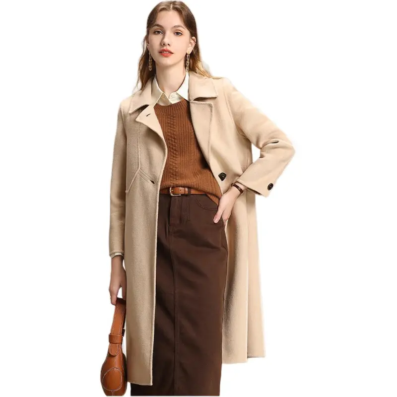 FENHONGMALI Coats Women's Beige-4