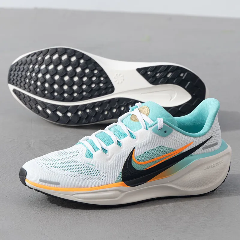 Nike Pegasus 41 Low Top Running Shoes White Blue Black Unisex-7