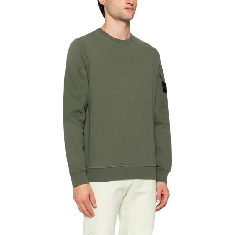 STONE ISLAND Logo Patch Crewneck Sweatshirt-3