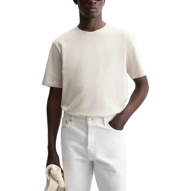 ZARA T Shirts Men Light Sand-2