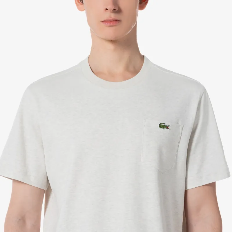 LACOSTE T Shirt Men's White Gray-3