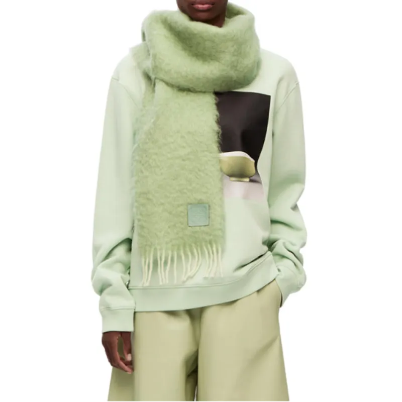 LOEWE Anagram Patch Fringed Scarf-2