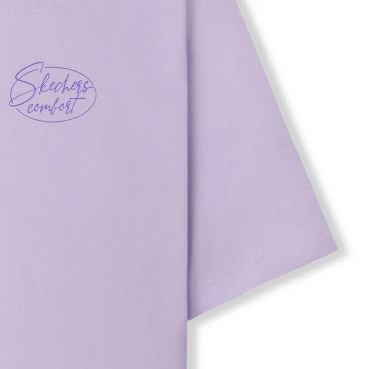Skechers Regular T Shirt Women's Light Snow Cyan 00EW-3