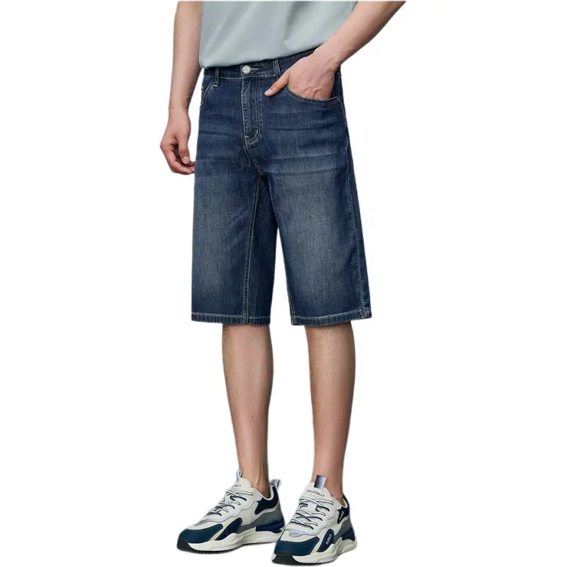 HLA Shorts Men's Denim Blue Transition Color Dark-5