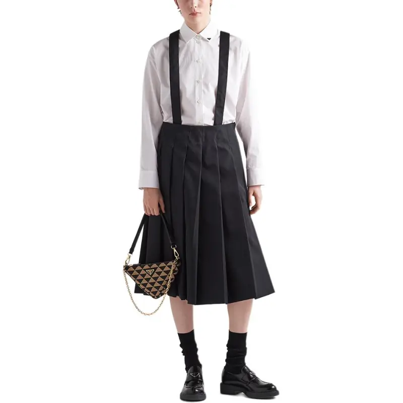 PRADA SS23 Casual Long Skirt Women's Black-1