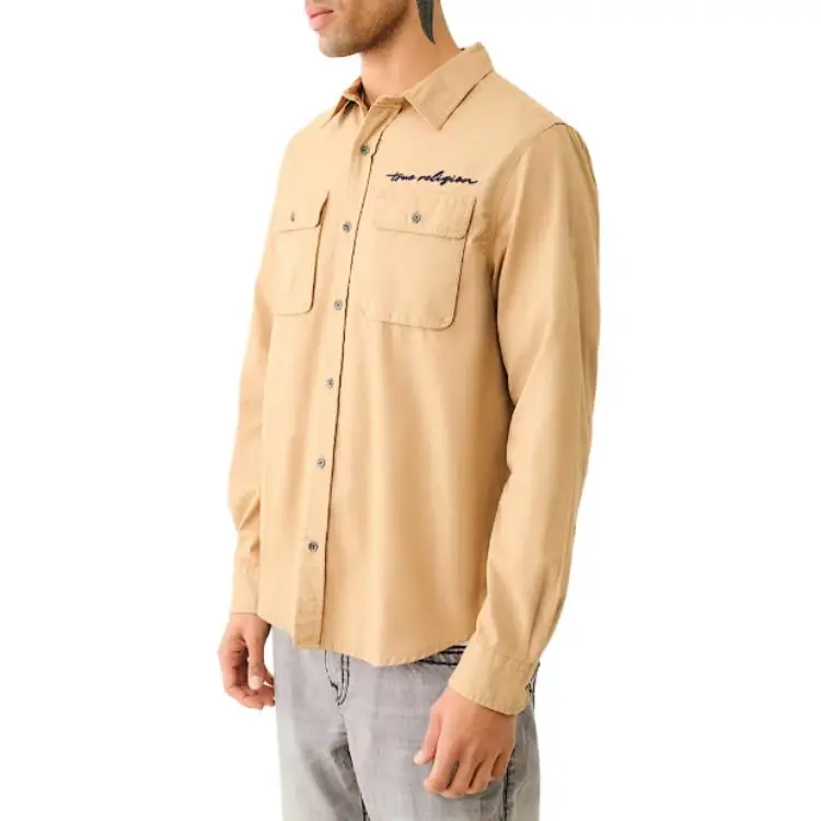TRUE RELIGION Shirt Men's Beige-3