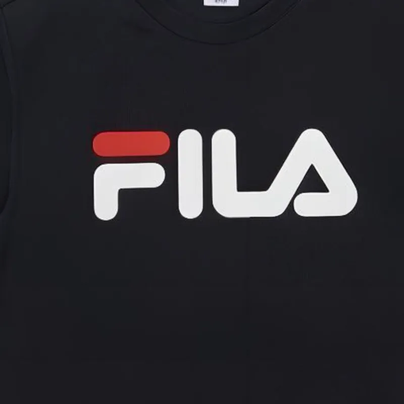 FILA T Shirt Korean Style Unisex Navy Blue-1