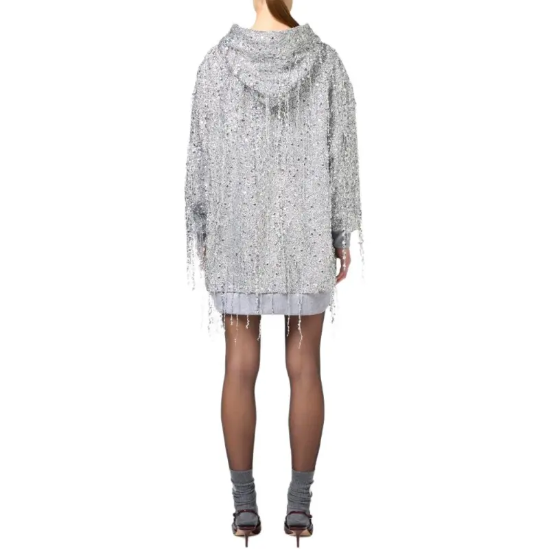 Elisabetta Franchi Sequined Fringed Mini Dress-2