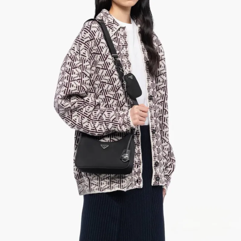 PRADA Re-Edition 2005 Shoulder Bag Nylon Black-8