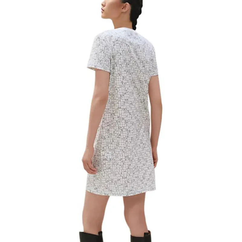 HERMES Short Sleeved Dress Women's Ecru-1