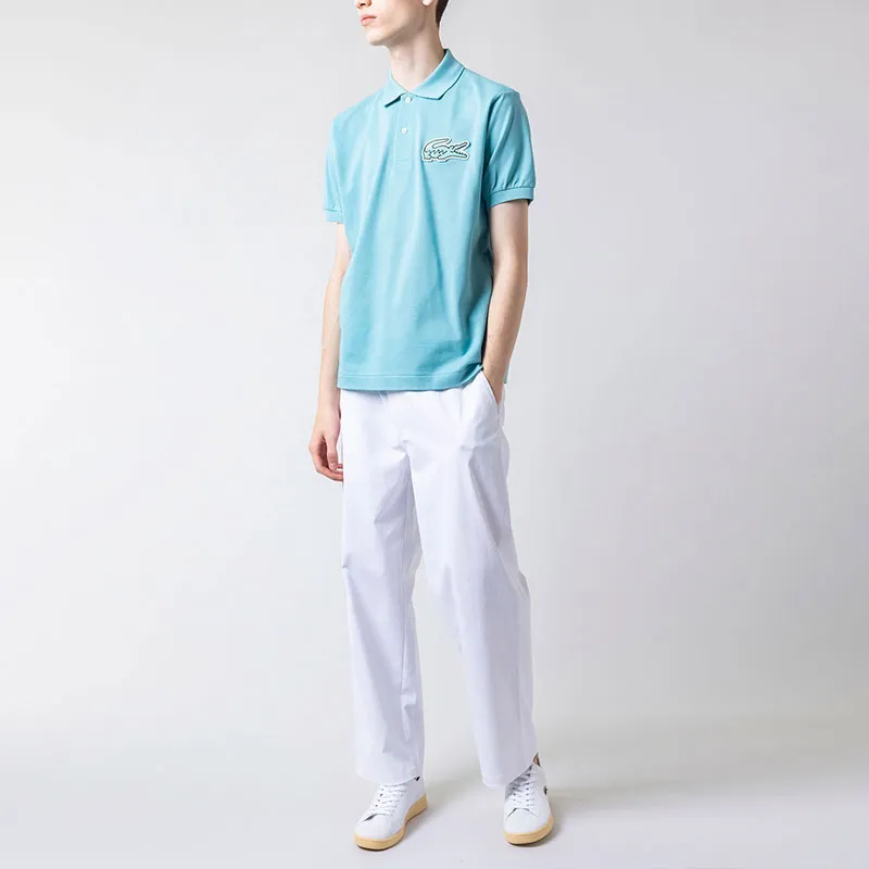 LACOSTE Polo Shirt Men's Turquoise Blue-4