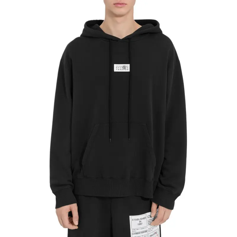 MM6 Maison Margiela Numbers Motif Drawstring Hoodie-4