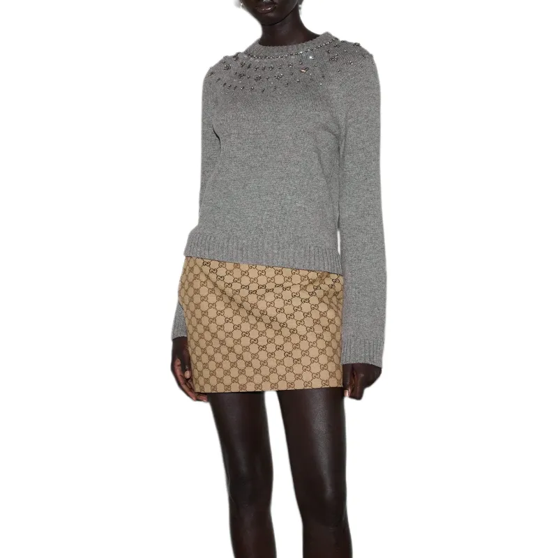 GUCCI FW24 Sweater Women's Gray-2