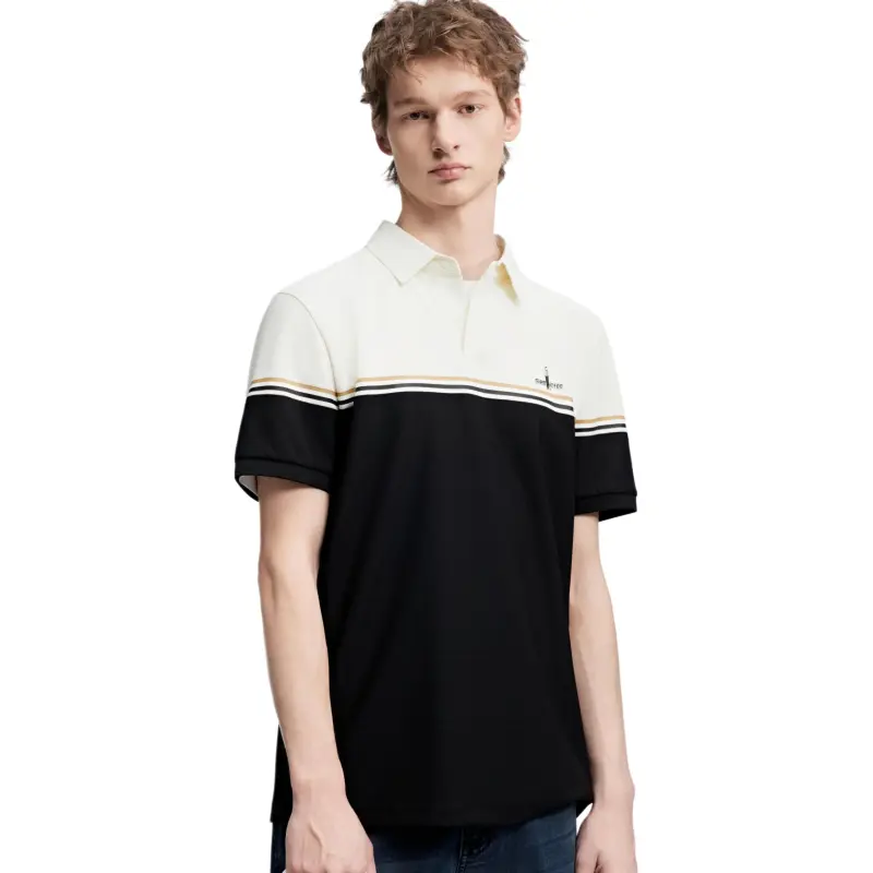 Biyin Leufen Cooling Technology Collection Polo Shirt Men's 28 Ecru-5