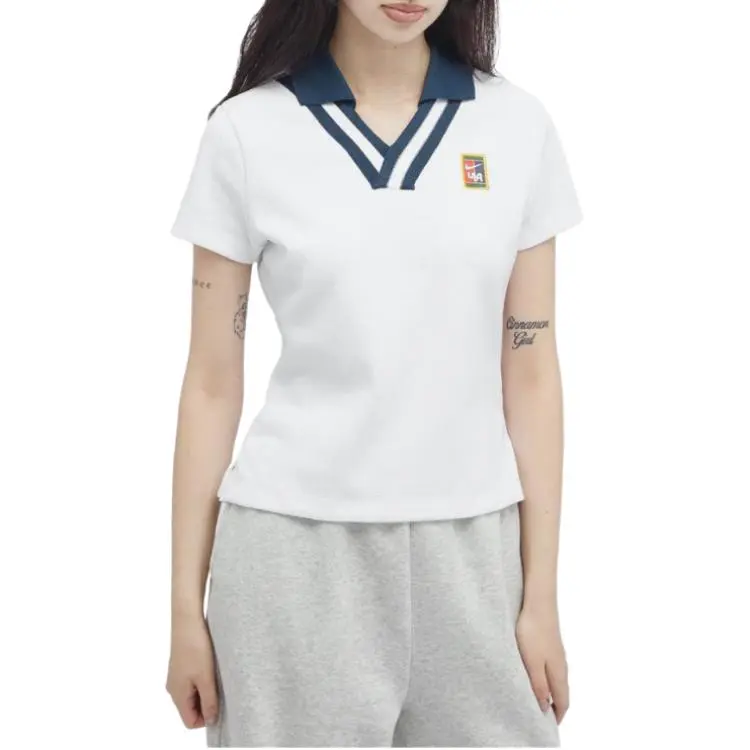 Nike X Yoon Women's Short Sleeve Polo White/Armory Navy-1