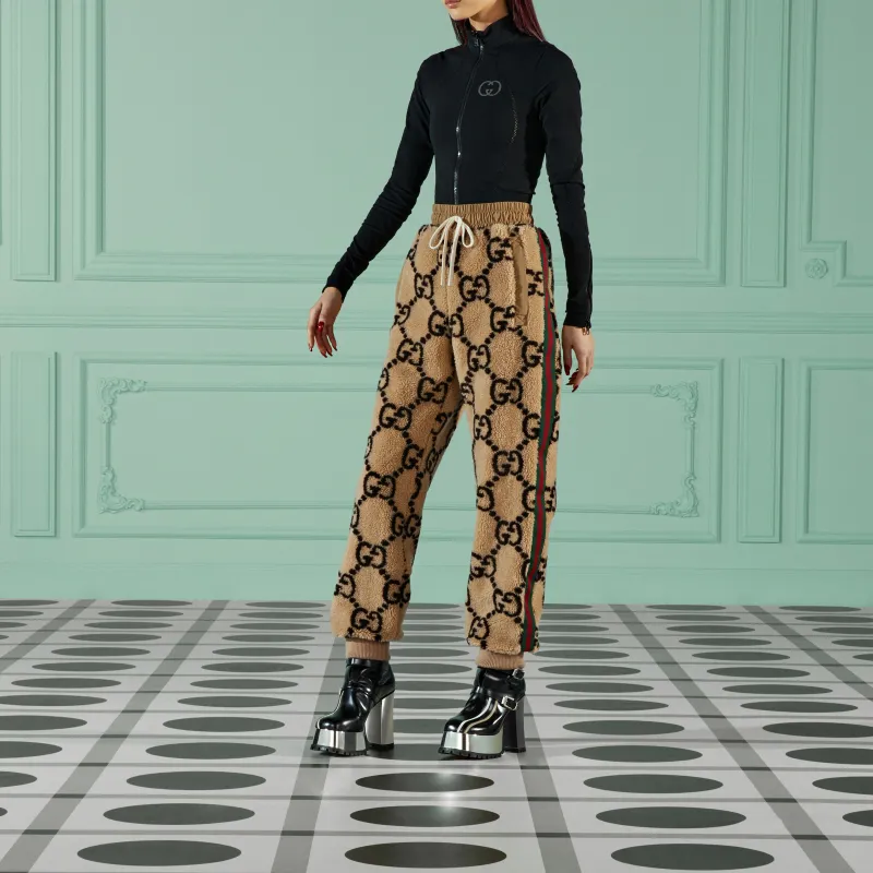 GUCCI Gg Patterned Jacquard Track Pants-5