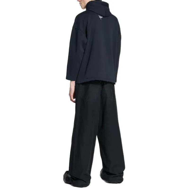 Balenciaga Sweatshirt Loose Fit Unisex Blue-4