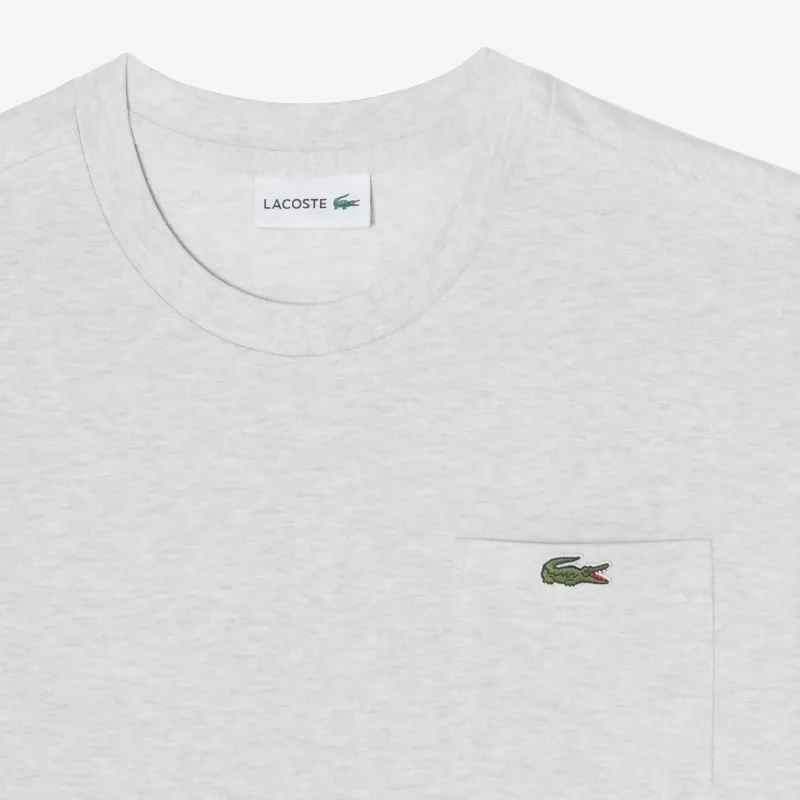 LACOSTE T Shirt Men's White Gray-4